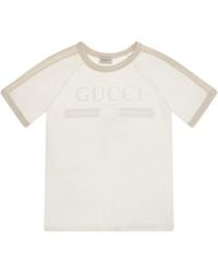 Gucci - Logo T-Shirt For Boy Cotton T-Shirts - Lyst