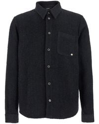 Amiri - Shirt With Classic Collar And Logo Plaque On The Front - Lyst
