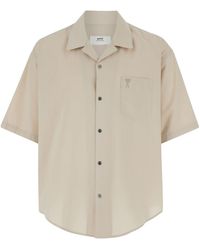 Ami Paris - Bowling Shirt With Adc Embroidery - Lyst