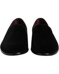 Dolce & Gabbana - Velvet Slipon Loafer - Lyst