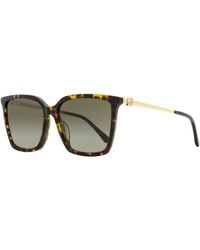 Jimmy Choo - Square Sunglasses Totta /g 086ha Havana/gold 56mm - Lyst