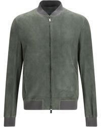 Salvatore Santoro - Suede Jacket Calf Leather Bos Taurus - Lyst