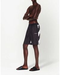 Off-White c/o Virgil Abloh - Diagonal Logo Surfer Swim Shorts - Lyst