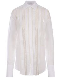 Ermanno Scervino - Ramie Shirt With Valenciennes Lace - Lyst