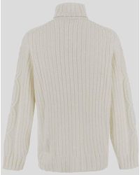Brunello Cucinelli - Beige Cashmere Sweater - Lyst