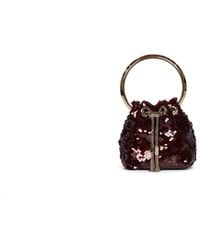 Jimmy Choo - Deep Merlot Micro Bon Bon Handbag - Lyst
