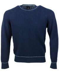 Armani - Crew-Neck And Long-Sleeved Sweater - Lyst