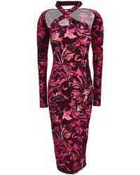 Versace - Jeans Couture Dress With Long Sleeves - Lyst