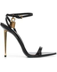 Tom Ford - Leather Sandals With Logoed Padlock - Lyst