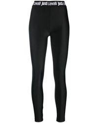 Just Cavalli - Logo-zebra-print-waistband leggings - Lyst