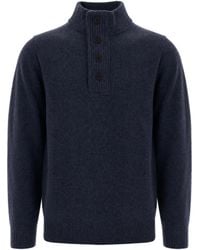 Barbour - Half Zip Jumper Essential Patch Wool Jumpers - Lyst