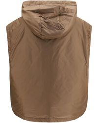 Max Mara - Hooded Padded Vest Outer: Polyester Puffer Jackets - Lyst