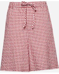 Marni - Checked Seersucker Bermuda Shorts - Lyst