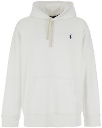 Polo Ralph Lauren - Hoodie With Contrasting Logo Embroidery - Lyst