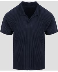 Homme Plissé Issey Miyake - Basic Pleated Polo Shirt - Lyst