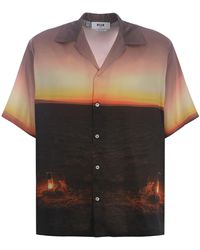 MSGM - Shirt "Sunset" - Lyst