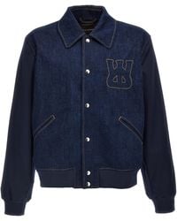 Wales Bonner - 'The Echo Denim Varsity' Jacket - Lyst