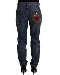 Dolce & Gabbana - Ripped Jeans Distressed Denim - Lyst