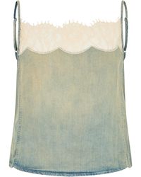 DIESEL - Sleeveless Denim Top Cotton Vests & Tank Tops - Lyst