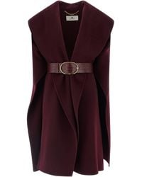 Elisabetta Franchi - Double Wool Cape - Lyst