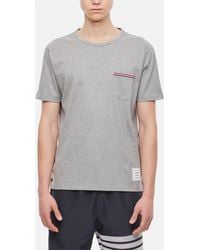 Thom Browne - Ss Rwb Pocket Jersey Cotton T-Shirt - Lyst