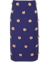 Dries Van Noten - Midi Skirt With Embroidery - Lyst