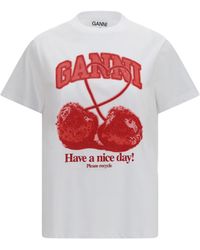 Ganni - Cherry T-Shirt - Lyst