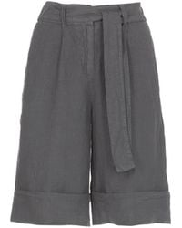 Peserico Linen Bermuda Shorts - Grey