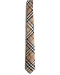 Burberry - Check Silk Tie - Lyst