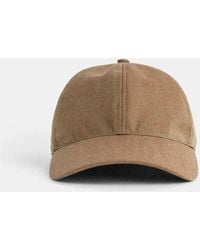 Sease - Camel Chevron Wool Cap Hat - Lyst