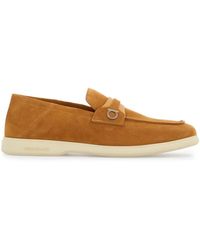Ferragamo - Ferragamo Gancini-Buckle Leather Loafers - Lyst