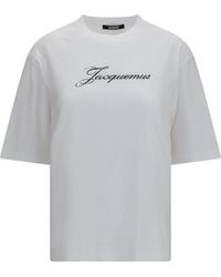 Jacquemus - T-Shirt Cotton Logo T-Shirts & Jerseys - Lyst