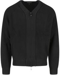 Emporio Armani - Knitted Zip Cardigan - Lyst