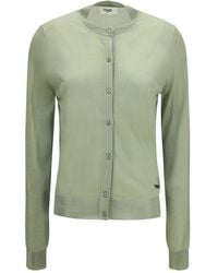 Fendi - Bicolor Viscose Cardigan - Lyst