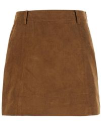 DUNST - Alter Suede Mini Skirt Polyester - Lyst