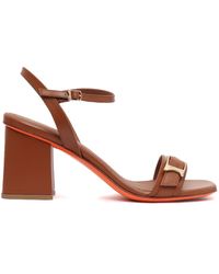 Santoni - High Sandals With Delicate Ankle Strap - Lyst