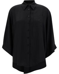 FEDERICA TOSI - Oversized Shirt With Patch Pockets - Lyst