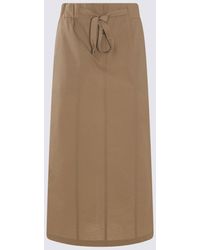 Brunello Cucinelli - Light Cotton Blend Skirt - Lyst