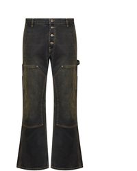 Off-White c/o Virgil Abloh - Denim Half Arrow Ripped Flared Jeans - Lyst