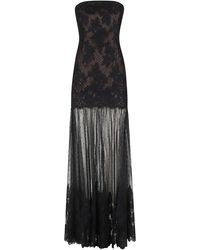 retroféte - Maxi Dress With Sweetheart Neckline And Lace Bustier - Lyst