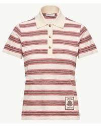 Moncler - Moncler Striped Cotton Polo Shirt - Lyst