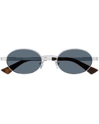Bottega Veneta - Bottega Veneta Eyewear Bv1470S Metal Oval Sunglasses - Lyst