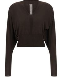Rick Owens - Rick Owens V Cropped Shirt - Lyst