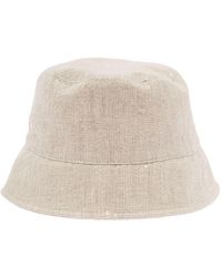 Brunello Cucinelli - Bucket Hat With All-over Paillettes Embellishment In Linen - Lyst