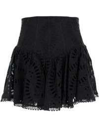 Charo Ruiz - High Waisted 'Favik' Miniskirt With Embroidery - Lyst