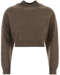 Jil Sander - Ls Cn Crop Jumper - Lyst