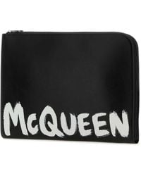 McQueen - Leather Document Holder Extra-Accessori - Lyst