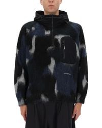 and wander - Zipper Hooded Sweater Acrylic Jumpers - Lyst