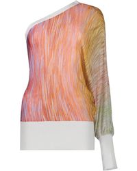 M Missoni - Knitted One-Shoulder Top - Lyst