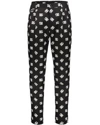 Dolce & Gabbana - Printed Cotton Trousers - Lyst